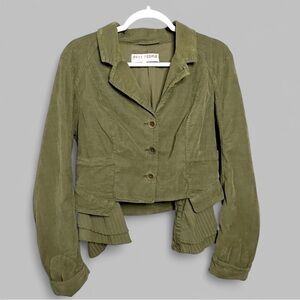 EUC-Free People--Twofer Orly Cord Heritage Jacket with Vest Army green-size M